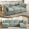 MOONMISS Modular 6- Seat  Sectional Sofa U Shaped Modular Couch with Reversible Chaise Modular Sofa Sectional Couch for Living Room - 4 of 4