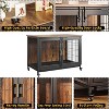 37.5 Inch Dog Crate Furniture, Heavy Duty Dog Kennel Furniture with Wheels, Wooden Dog Cage with Removable Tray - 4 of 4