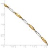 Black Bow Jewelry 14k Two Tone Gold 3.2mm Polished Link Anklet, 9-10 Inch - 3 of 4