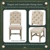 NicBex High-End Retro Style Upholstered Tufted Dining Chairs Set of 4 with Solid Wood Legs,Modern Accent Chairs for Dining Room,Living Room - 4 of 4