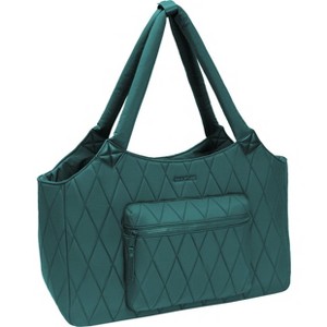 Max Studio 20 Inch Large Nylon Diamond Quilted Front Pocket Duffle Bag - 1 of 4