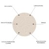 LunaLulinlk Beige CURVE Line Leaf design41" x - 41" Round Rug - 3 of 4