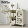 31.5" Sideboard Buffet Cabinet, Bathroom Cabinet With Glass Doors, Accent Entryway Console Table, Floor Cupboard Cabinet for Kitchen Living Room - 4 of 4