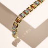 Ross-Simons 22.50 ct. t.w. Multi-Gemstone Art Deco-Inspired Bracelet With Black Enamel in 18kt Gold Over Sterling - 3 of 4