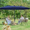 Yaheetech 13ft Double-Sided Patio Umbrella with Solar Lights - 2 of 4