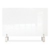 Ghent Clear Partition Extender with Attached Clamp, 42 x 3.88 x 24, Thermoplastic Sheeting - 2 of 3