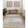 Hauteloom Margaret Damask Navy Washable Area Rug - 2 of 4