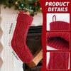 Personalized 18 Inches Large Knitted Stockings Red White Green Christmas Gifts Warm Soft Stockings for Home Decor Holiday Use - 3 of 4