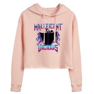 Women's - Disney Villains - Maleficent Vicious Cropped Graphic Hoodie - 1 of 3