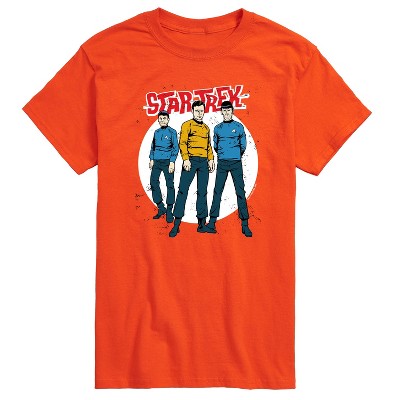 Men's - Star Trek - Galaxy Captain Kirk Spock Crew Short Sleeve Graphic T-Shirt