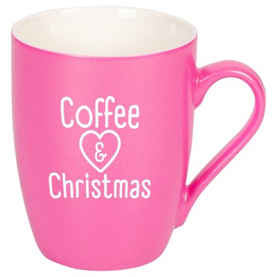 Elanze Designs Coffee & Christmas Princess Pink 10 ounce New Bone China Coffee Cup Mug