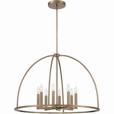 Abbott Vibrant Gold 8-Light Crystal Candle Chandelier