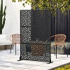 Lirago Black 72 in. Galvanized Metal Outdoor Privacy Screens Garden Outdoor Fence - 2 of 4