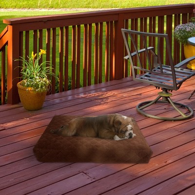 Brown Orthopedic Memory Foam Waterproof Pet Bed Mattress