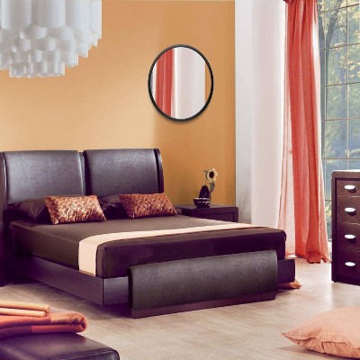 Elegant 22" Silver Round Bathroom Wall Mirror