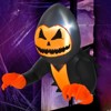 Tangkula Inflatable Pumpkin Ghost Broke Out from Window Blow Up Decorations with Built-in LED Lights 3 Suction Cups - 3 of 4
