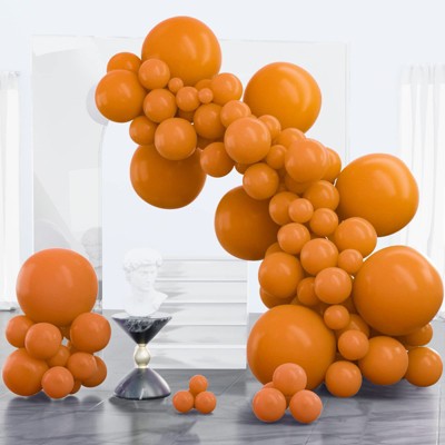 PartyWoo Balloons Burnt Orange Terracotta Rust 18 12 10 5 Inch 100 pcs