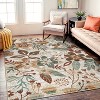 World Rug Gallery Beige Multi Garden Floral Indoor Area Rug - 2 of 4