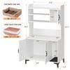 WhizmaxCat Litter Box Enclosure with Shelves and Doors,Wood Sturdy Hidden Litter Box Furniture,Indoor Cat House Furniture for Most of Litter Box,Litter Box Cabinet - 4 of 4