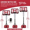YONWAY Use for Outdoor Height Adjustable 4.8 to 7.7ft Basketball Hoop 28 Inch Backboard Portable Basketball Goal System with Stable Base and Wheels - 3 of 4