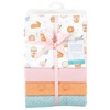 Hudson Baby Infant Girl Cotton Flannel Receiving Blankets, Pumpkin Spice, One Size - 2 of 4