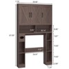 Over The Toilet Storage Cabinet with 3 Barn Doors, Farmhouse Toilet Paper Holder and Towel Rack - 2 of 4