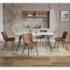 Chair, Office Chair, 2 Set leather Upholstered Dining Chair, with Backrest and Metal Legs, Dining Room, Bedroom, Office, Meeting Room - 4 of 4