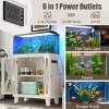 ELJGET 20 Gal Fish Tank Stand with 4 Outlets & 2 USB, Farmhouse Aquarium Cabinet with Adjustable Shelves, 298LBS Capacity for Reptile Tanks - 3 of 4