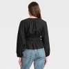 Women's Puff Long Sleeve Tie-Front Blouse - Universal Thread™ - image 2 of 3