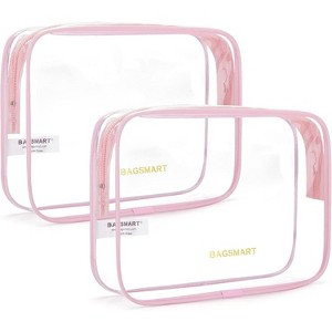 Transparent toiletry bag, 2-piece set waterproof travel storage bag, essential portable makeup bag for travel - 1 of 4