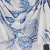 RLF Home Natalia 3-Scoop Victory Swag 4" Top Tabs Center Luxurious Window Treatment 25" Tails 50" x 18" Cyan Blue/White - 3 of 3