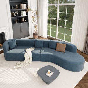 Modern Large 2-Piece Sectional Sofa with 3 Pillows,for Living Room, Bedroom - 1 of 4