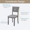 PAGED Dining Chairs Set of 4 Wooden Living Room Chairs Upholstered Kitchen Chairs with Padded Seat for Living Room - 4 of 4