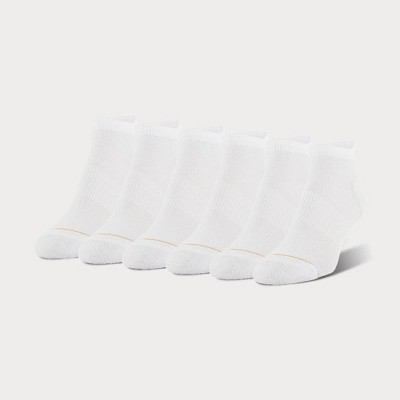 All Pro Women's 6pk Pack Aqua No Show Cush & Tab Socks - White 4-10: Moisture Wicking, Arch Support