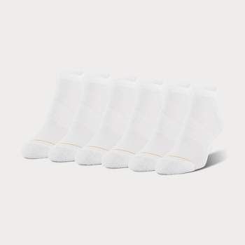 All Pro Women's 6pk Pack Aqua No Show Cush & Tab Athletic Socks - White 4-10