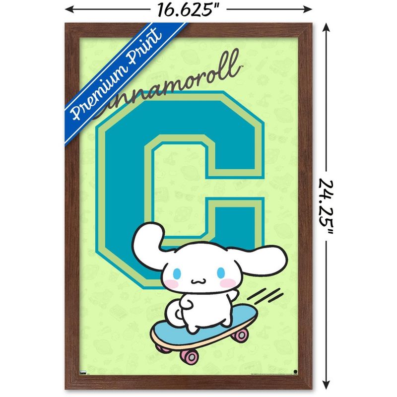 Trends International Hello Kitty and Friends: 24 College Letter - Cinnamoroll Framed Wall Poster Prints, 3 of 7
