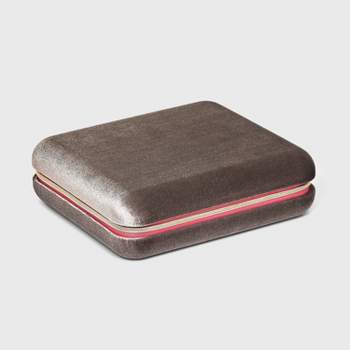 Large Rounded Square Case with Cinch Pouch Jewelry Box - A New Day™