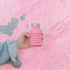 20oz que Bottle Coral Pink: Collapsible Silicone Water Bottle, Leakproof, Dishwasher & Freezer Safe - 4 of 4