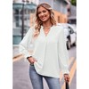 Coolmee Women's Boho Long Sleeve Shirts Dressy Casual V Neck Fall Fashion Flowy Blouses - 3 of 4