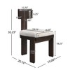 JUJABU Upholstered Fabric Dining Chairs Set of 2, with Beige Seating Solid Rubber Wood Legs, 330 LBS Weight Capacity - 4 of 4