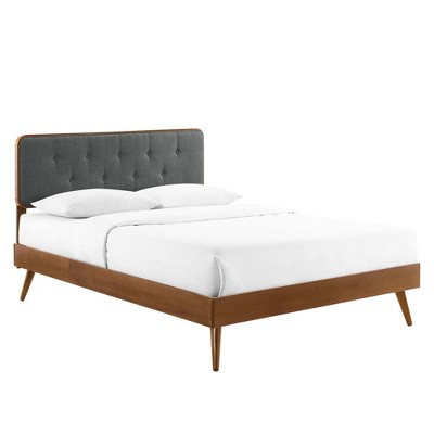 Modway Bridgette Twin Wood Platform Bed With Splayed Legs