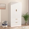 Buenhomino Wardrobe Closet with Drawers and Hanging Rod, 70" Wooden Wardrobe Closet with 2 Doors, Armoire Clothing Storage Cabinets for Bedroom - 2 of 4