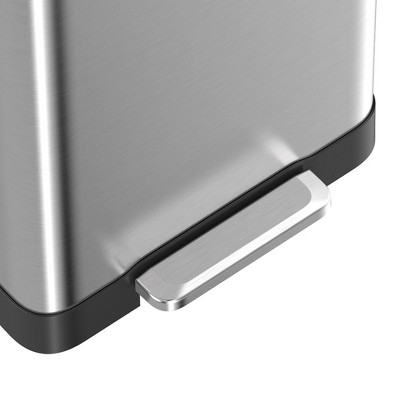 20-Gallon Stainless Steel Step-On Trash Can with Soft-Close Lid
