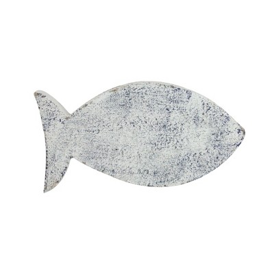 Northlight 9” White and Blue Cape Cod Inspired Fish Table Top Decoration