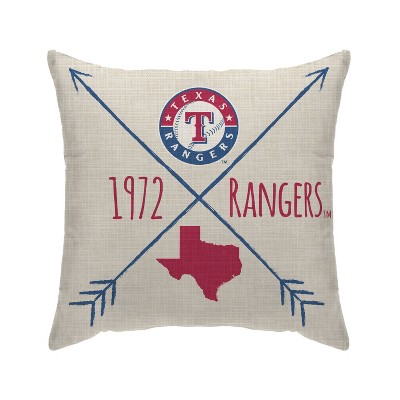 MLB Texas Rangers Cross Arrow Decorative Throw Pillow