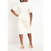 ELOQUII Women's Plus Size Button Front Workwear Dress - 4 of 4