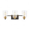 Elk Home Robins 3 - Light Vanity in  Matte Black/Brushed Brass - 2 of 4