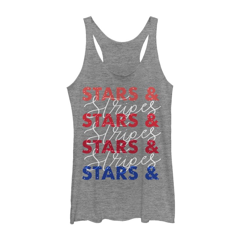 Women's Lost Gods Fourth of July  Stars & Stripes Repeat Racerback Tank Top, 1 of 4