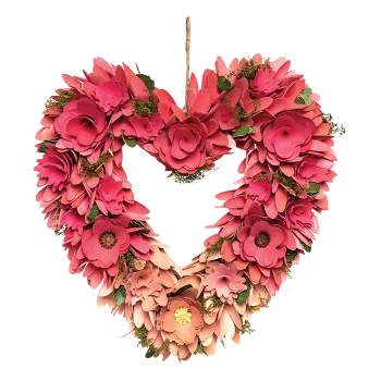C&F Home Valentine Heart Floral Wreath