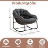 MOONMISS Outdoor Rocking Chair, Patio Oversized Wicker Egg Rocking Chair,Indoor & Outdoor Comfy Rocker Chair with Thick Cushion - 2 of 4